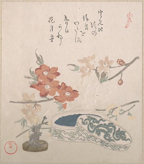 桃の花と印と印箱