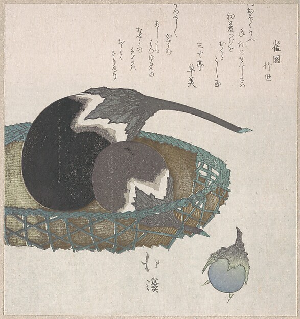 籠の中の茄子