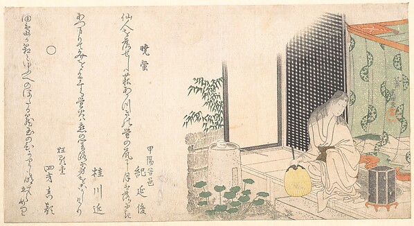 夏の暁の蛍籠