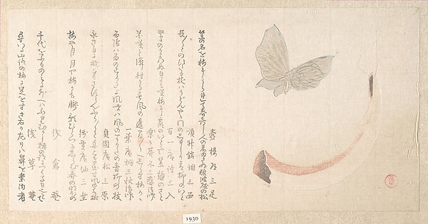 角の花生けと蝶