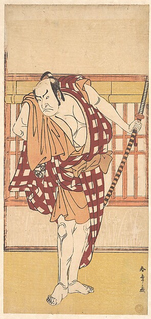 侠客に扮する中村仲蔵