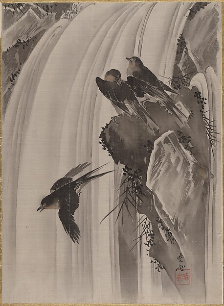 滝と燕