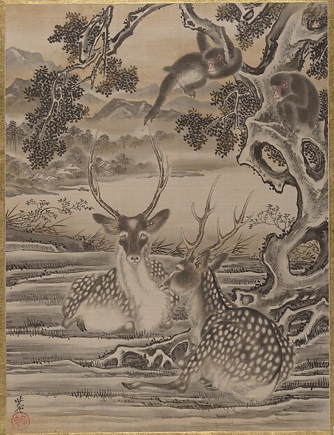 鹿と猿