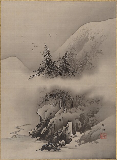 雪景山水
