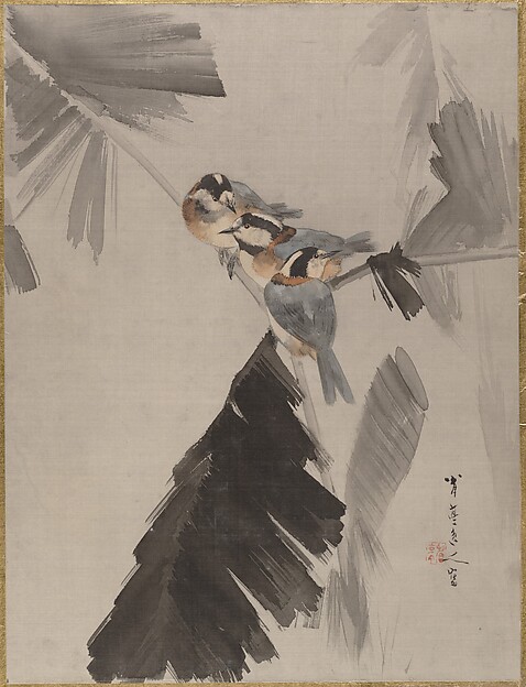枝の上の三羽の鳥