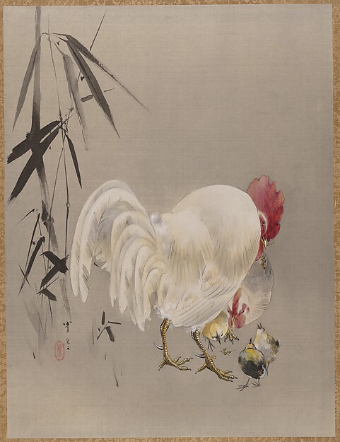 雄鶏と雌鶏と雛