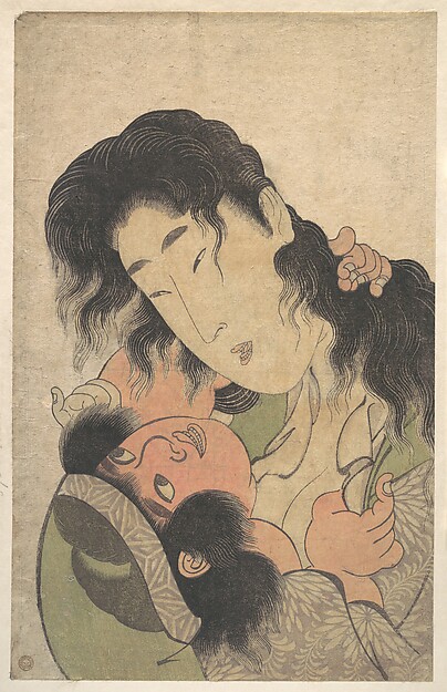 金太郎と遊ぶ山姥