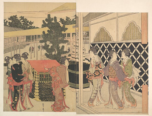 江戸堀之内妙法寺参詣の図
