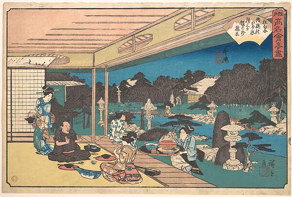 牛島 武蔵屋(江戸高名会亭尽より)