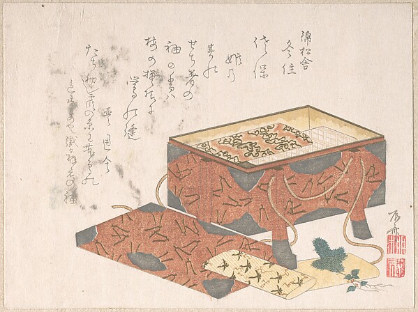 衣類を入れる漆塗の箱