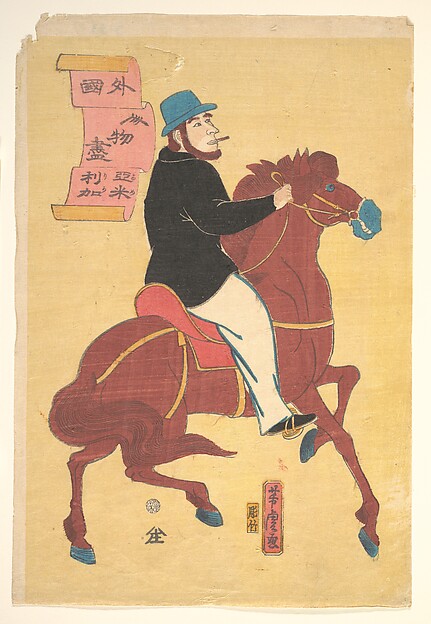 馬に乗るアメリカ人