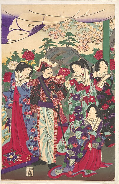 女官に囲まれた帝