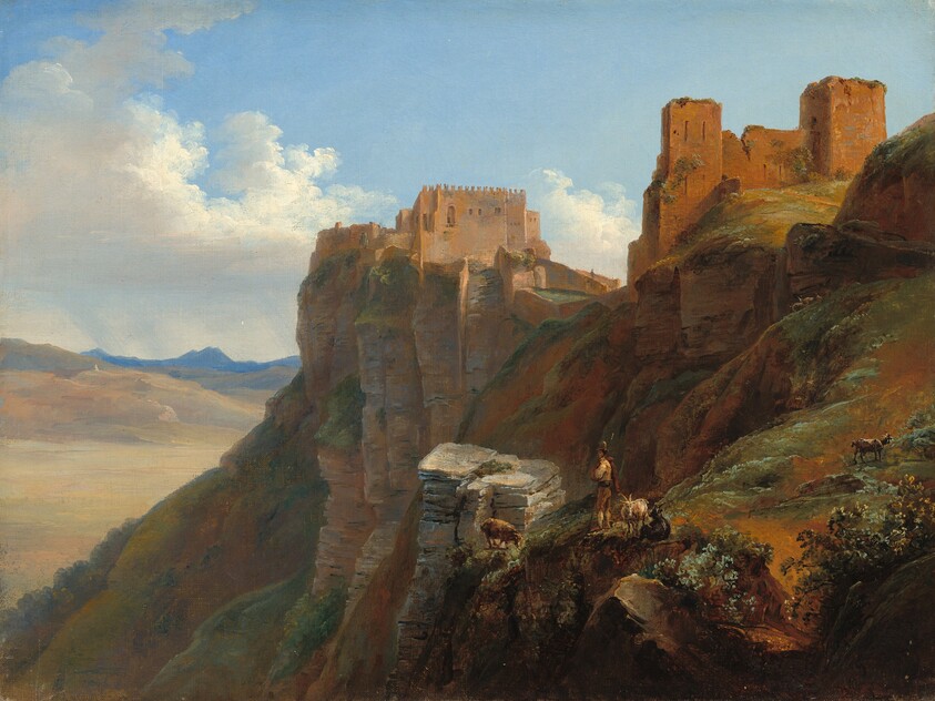 View of the Castello di San Giuliano, near Trapani, Sicily