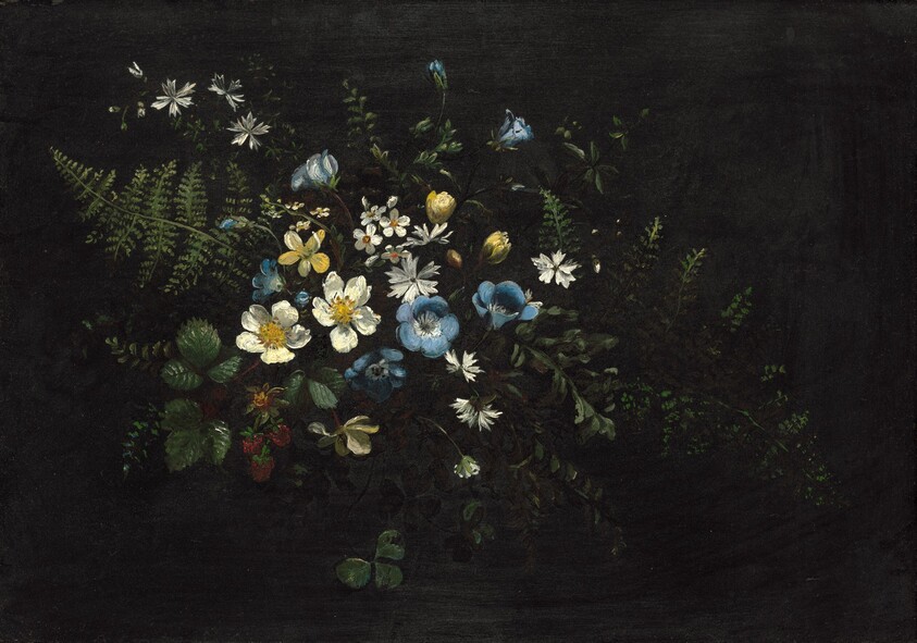 Spray of Flowers and Ferns