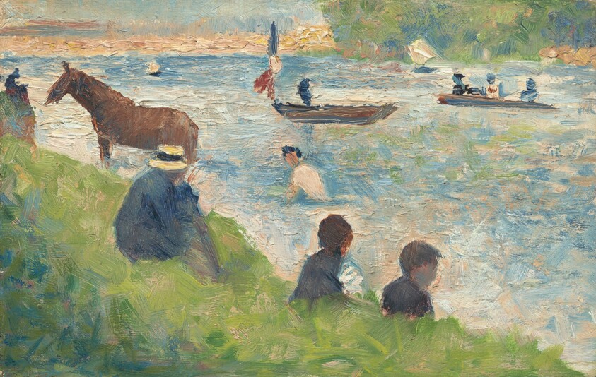 Horse and Boats (Study for "Bathers at Asnières")