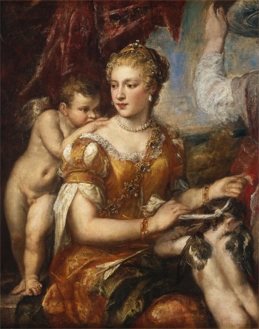 Venus Blindfolding Cupid