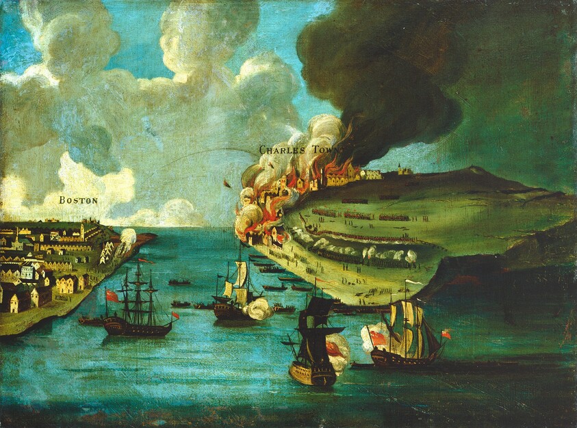 Attack on Bunker's Hill, with the Burning of Charles Town