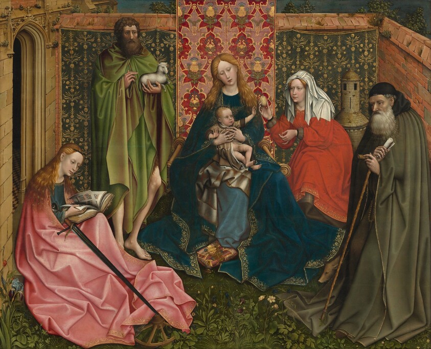 Madonna and Child with Saints in the Enclosed Garden