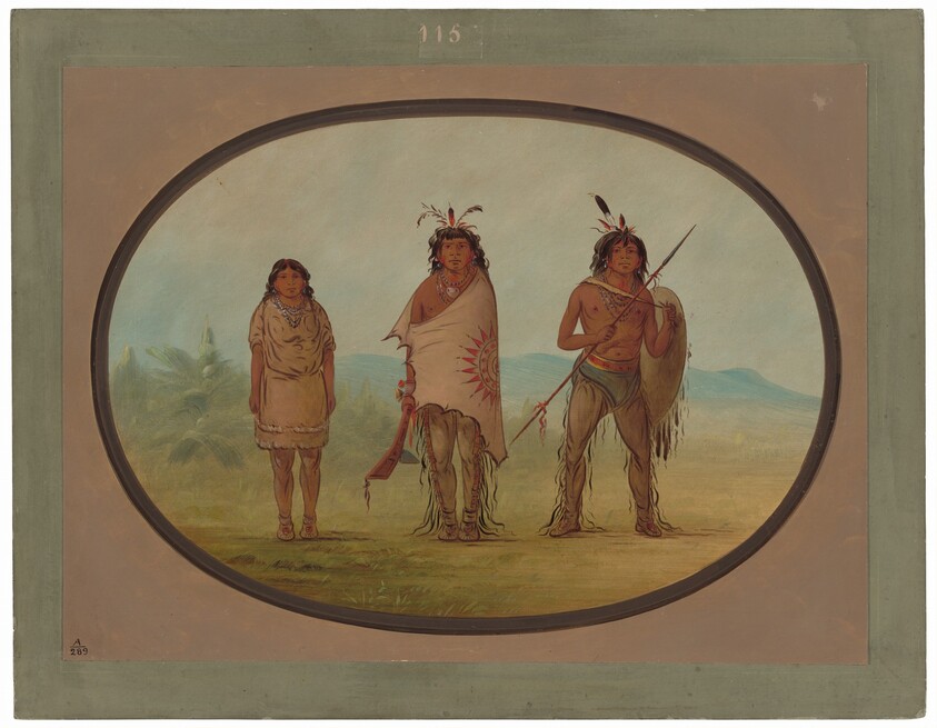 A Yuma Chief, His Daughter, and a Warrior