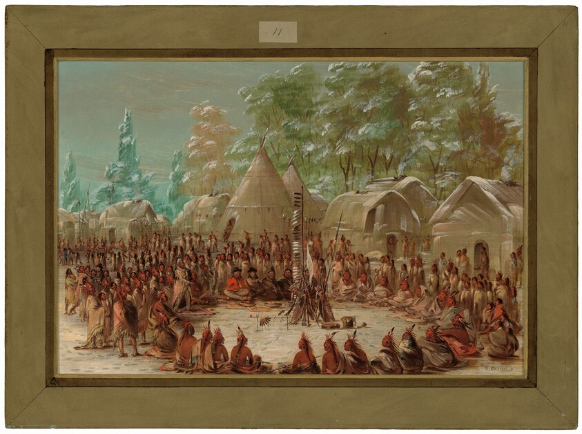 La Salle's Party Feasted in the Illinois Village.  January 2, 1680