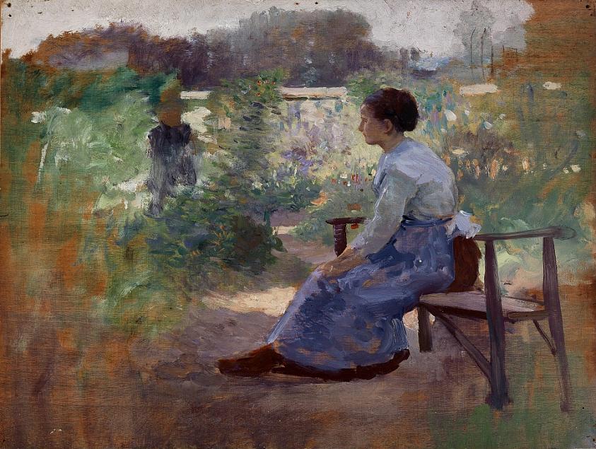 Woman Seated in a Garden