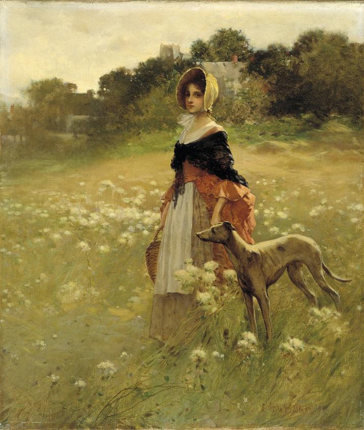 少女と犬