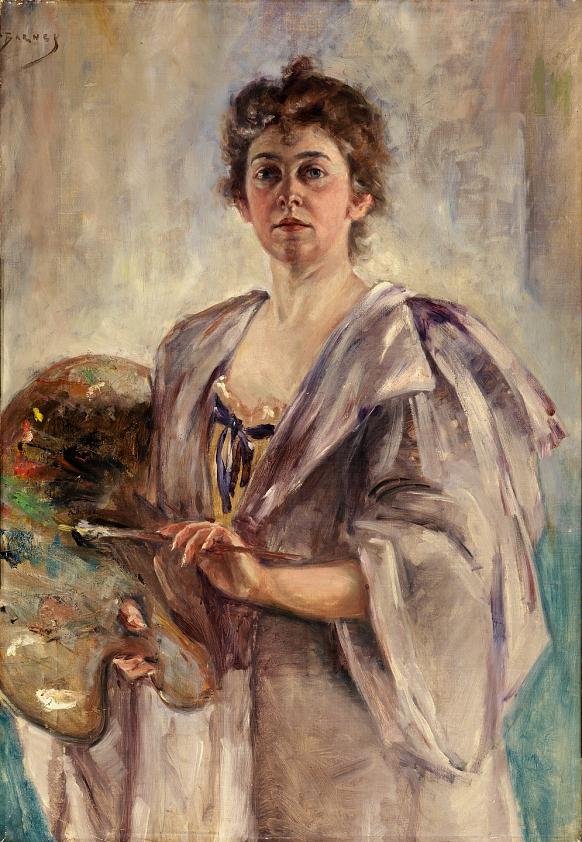 Self Portrait in Painting Robe