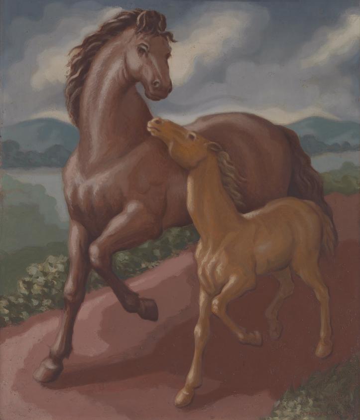 牝の仔馬と牡の仔馬