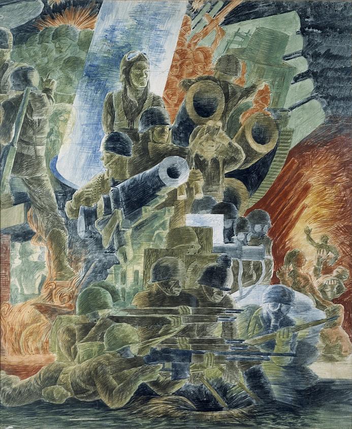 戦争（陸軍省庁舎の壁画のための習作）