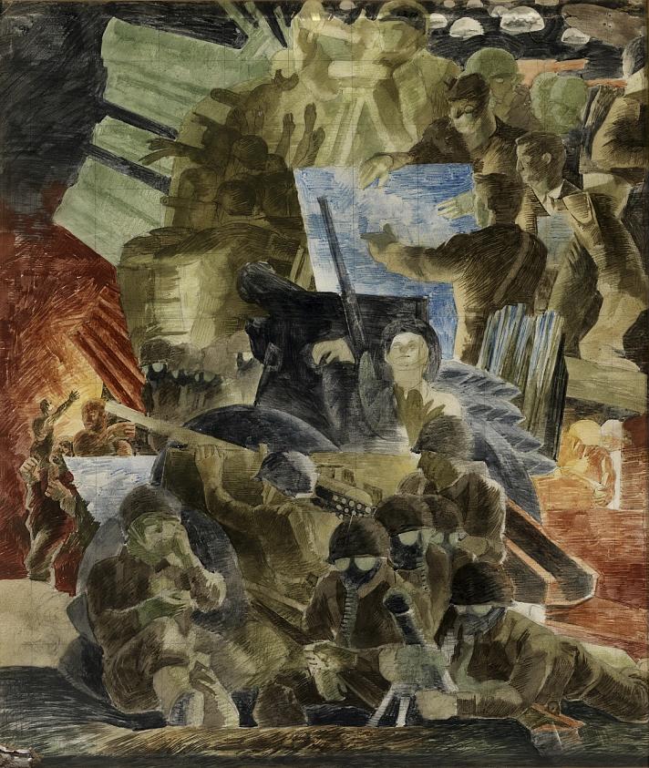 戦争（陸軍省庁舎の壁画のための習作）