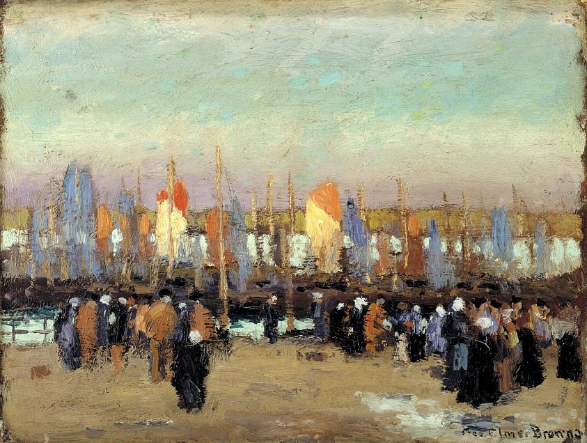 Harbor Scene with Fishing Boats