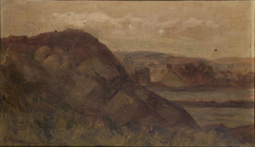 Untitled (landscape with rocks)