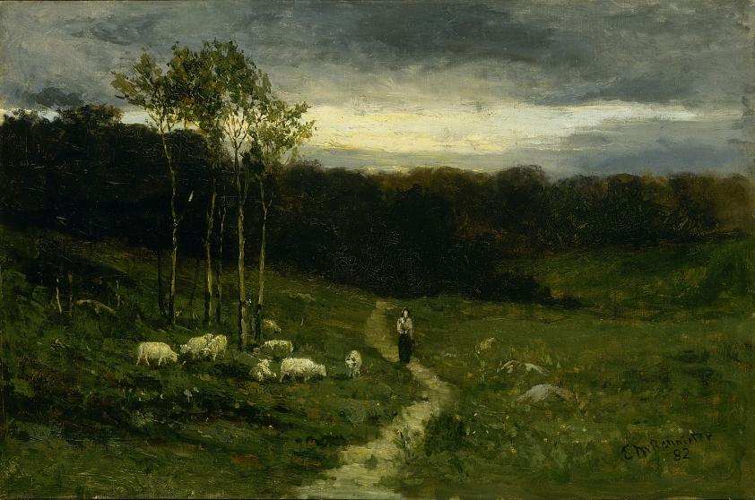 Woman Walking down Path