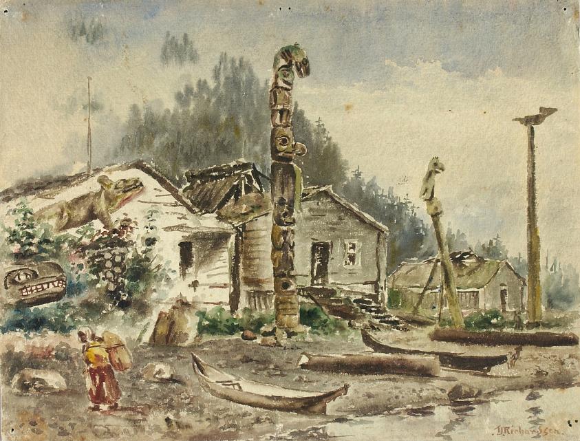 1884年のアラスカ、ランゲルの眺め