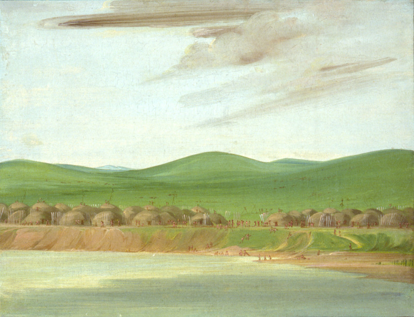 Arikara Village of Earth-Covered lodges, 1600 Miles above St. Louis